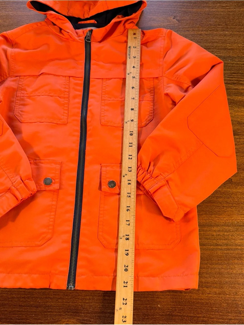 Gymboree Bright Orange Hooded Rain Jacket